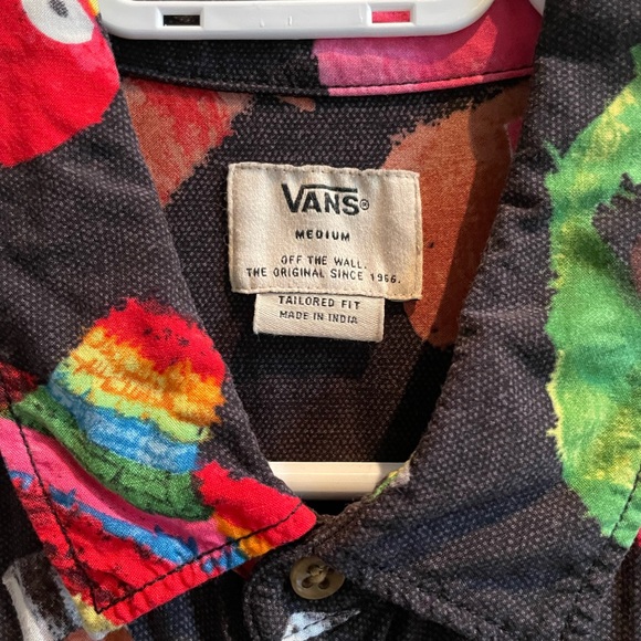 Vans Black Multicolor Graphic Men's Shirt Piñata - Picture 2 of 4